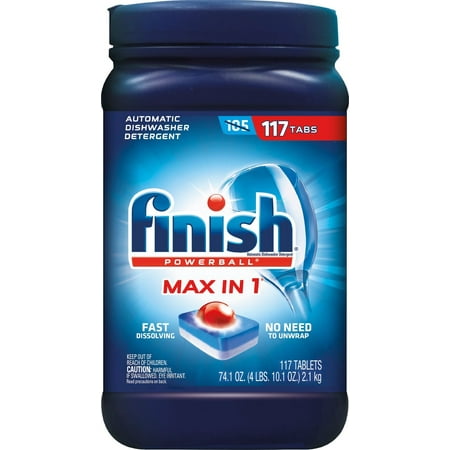 Product of Finish Powerball Max-in-1 Automatic Dishwasher Detergent, 117 ct. [Biz
