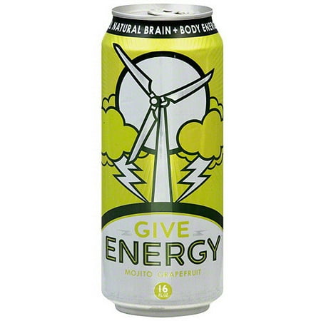 Give Mojito Grapefruit Energy Drink, 16 oz (Pack of 12)