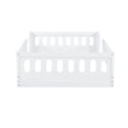thumbnail image 4 of Cama de plataforma de madera de tamaño completo con barandilla, 4 of 5