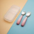 thumbnail image 1 of 304 Stainless Steel Kids Cartoon Pattern Portable Spoon Fork Baby Toddler Feeding Tableware Baby Cartoon Fork Spoon Pink Spoon Fork Set (Color Box), 1 of 5