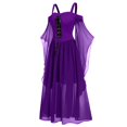 thumbnail image 3 of LINMOUA Women Plus Size Cold Shoulder Butterfly Sleeve Halloween Gothic Dress, 3 of 8