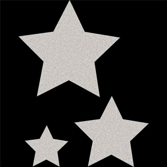 Teacher Created Resources TCR77026 Silver Glitz Stars Accents - Assorted Sizes