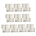 thumbnail image 3 of UPGRATOR 10pcs Smooth Operation Hinge Iron Silver Vintage for Kitchen Cupboard Repair, 3 of 7