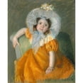 thumbnail image 2 of Margot In Orange Dress Fine Art (18 x 24), 2 of 2