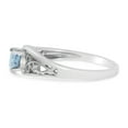 thumbnail image 4 of 14k White Gold Round Aquamarine And Diamond Ring, 4 of 6