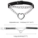thumbnail image 5 of Gargantilla punk de cuero sintético MILAKOO, collar ajustable con dije de círculo o corazón para mujer, 5 of 5