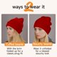 thumbnail image 2 of Gorro Beanie Scotamalone Rojo Tejido con Puño Unisex, 2 of 6