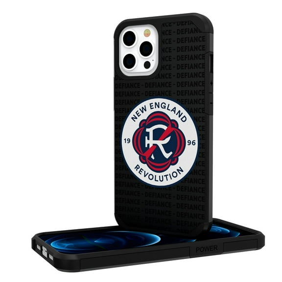 New England Revolution iPhone Text Backdrop Rugged Case