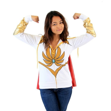 Masters Of The Universe I Am She-Ra White Hoodie Sweatshirt With Cape
