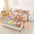 thumbnail image 2 of Erosebridal Kids Easter Eggs Rabbits Full Size Sheets 4-Piece,Boys Girls Cartoon Animal Flowers Bed Sheets,Microfiber Bedroom Decor, 2 of 5