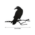 thumbnail image 3 of Metal Raven Statue Crow Decor - Black Bird Fence Topper Garden Ornament - Gothic Home Decor Outdoor Yard Art - Rustic Halloween Decoration for Gate Post Witchy Gothic Style, 3 of 7
