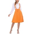 thumbnail image 1 of FALDA SUSPENDIDA CUTE PARA MUJERES, CORSÉ DE CINTURA ALTA, FALDA CORTA EN MINI SKIRT, COLOR NARANJA CLARO, 1 of 5