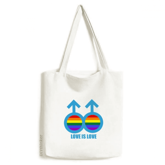 Love Is Love Tote Canvas Bag Shopping Satchel Casual Handbag