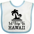 thumbnail image 3 of Inktastic First Trip to Hawaii Vacation Boys or Girls Baby Bib, 3 of 4