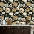 thumbnail image 5 of Peel and Stick Wallpaper Contact Paper Vintage Dark Black Floral Modern Botanical Flower Farmhouse Flowers Self Adhesive and Removable 17.7in x 118in, 5 of 8