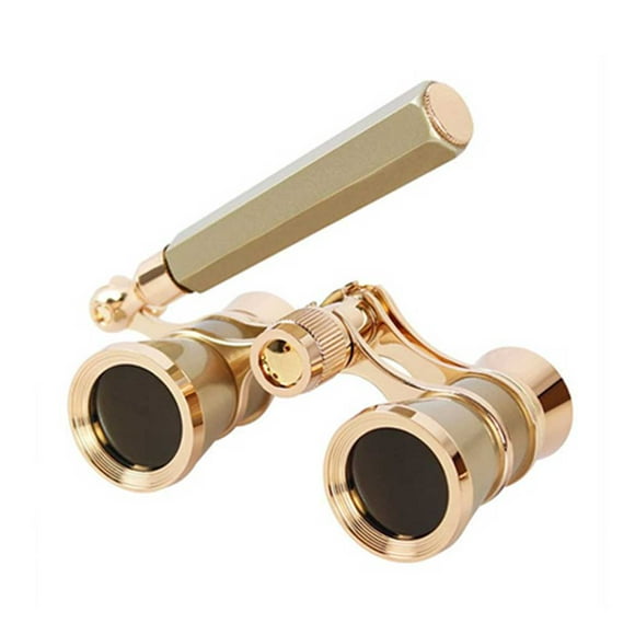 Youkk Retro Opera Glasses Optical Binoculars Lens Theater Metal Body Telescope Delicate Multipurpose Women Girls Gifts Gold Handle
