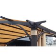 thumbnail image 6 of Outdoor Patio Pergola, 9 x 11ft Arched Gazebo with Waterproof Sun Shade Shelter and Awning Steel Frame Grape Gazebo, Heavy-Duty Outdoor Shelter for Garden Backyard, 6 of 8