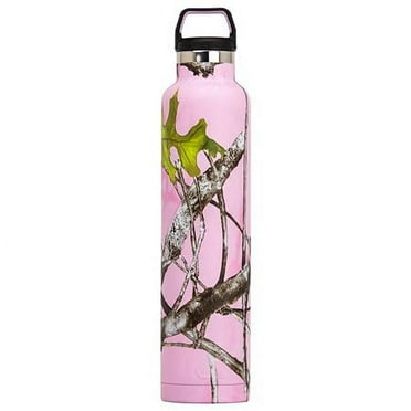 RTIC 26 oz Vacuum Insulated Water Bottle, Metal Stainless Steel Double Wall Insulation, BPA Free Reusable, Leak-Proof Thermos Flask for Hot and Cold Drinks, Travel, Sports, Camping, Pink Camo