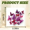 thumbnail image 2 of CCOCC 12Pcs Butterfly Wall Decor,Eye-Catching Design Decor for Bedroom,Tool-Free Installation Butterfly Decorations,Purple, 2 of 7