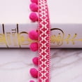 thumbnail image 3 of KLKCMS 3 Yards Ruban Frange 32mm pour Décoration Couture Rouge Rose, 3 of 9
