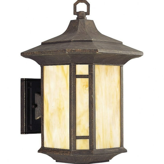 Progress Lighting P5629-46 Arts and Crafts Outdoor Wall Light, Weathered Bronze