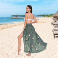thumbnail image 6 of FORMRS Womens Long Sarong Beach Wrap Semi-Sheer Bikini Skirt Bathing Swimsuit Cover Up, Christmas Forest, 6 of 7