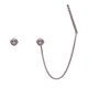 thumbnail image 2 of HomeKingdee Women's Rotating Water Drop Pear-shaped Earrings - Diamond-Accented Asymmetric Ear Cuff with Chain for Various Occasions, 2 of 6