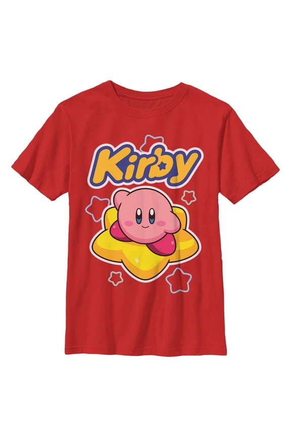 Boys Nintendo Cute Kirby and Stars T Shirt