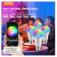 thumbnail image 2 of Smart Light Bulbs 4-Pack, 9W RGB LED, 800 Lumens - Alexa, Assistant, iOS & Android Compatible - Multicolor, Dimmable, WiFi Control, 2 of 7