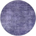 thumbnail image 1 of Ahgly Company Indoor Round Mid-Century Modern Purple Purple Oriental Area Rugs, 4' Round, 1 of 6