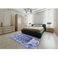 thumbnail image 4 of Ahgly Company Indoor Square Patterned Sapphire Blue Area Rugs, 6' Square, 4 of 6
