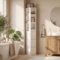 thumbnail image 2 of Lacoo 67''H Bathroom Storage Cabinet with 3 Drawers and Adjustable Shelves, Narrow Freestanding Linen Tower, Reversible Slim Organizer for Bathroom, Laundry Room and Kitchen, White, 2 of 6