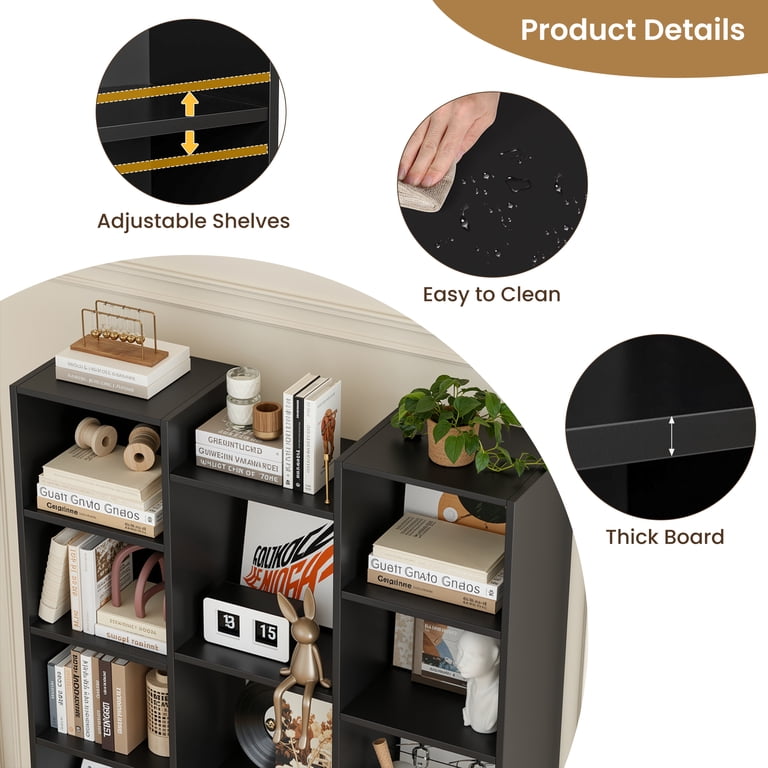Homfa 21-Cube Bookcase and Bookshelves with Adjustable Shelves