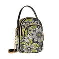 thumbnail image 7 of FORMRS Crossbody Bag for Women Quilted Travel Shoulder Cell Phone Purse with Chain Strap Handbag, Beige Flower Pattern, 7 of 7