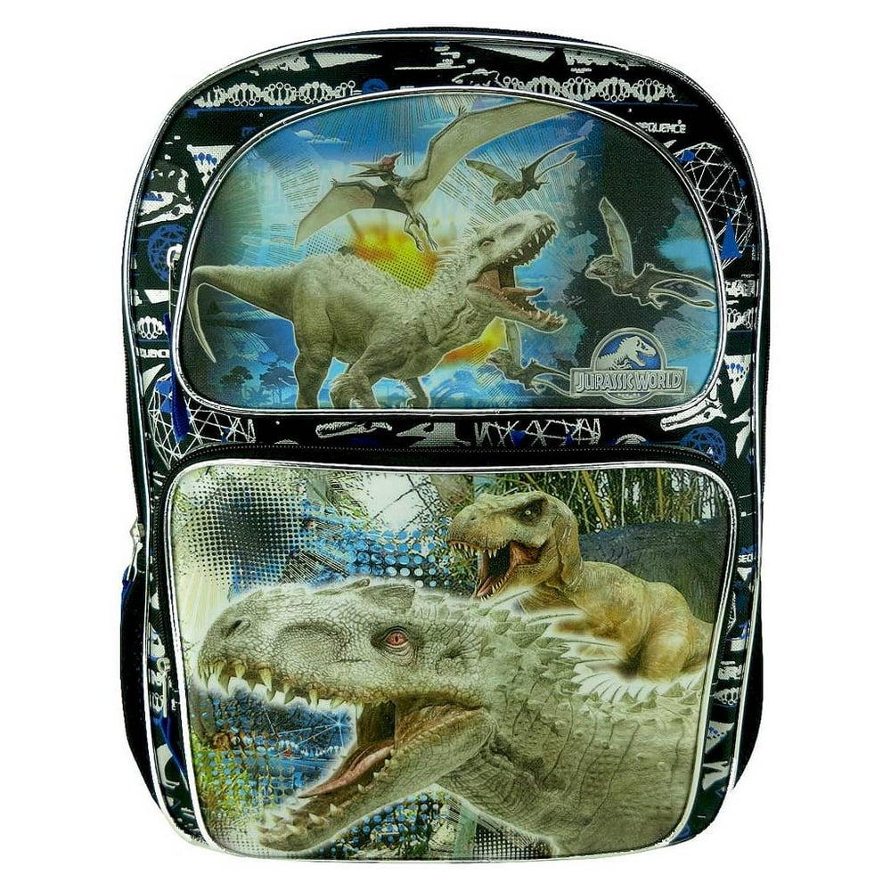 Universal Jurassic World Backpack Dinosaurs 16" Travel School Back