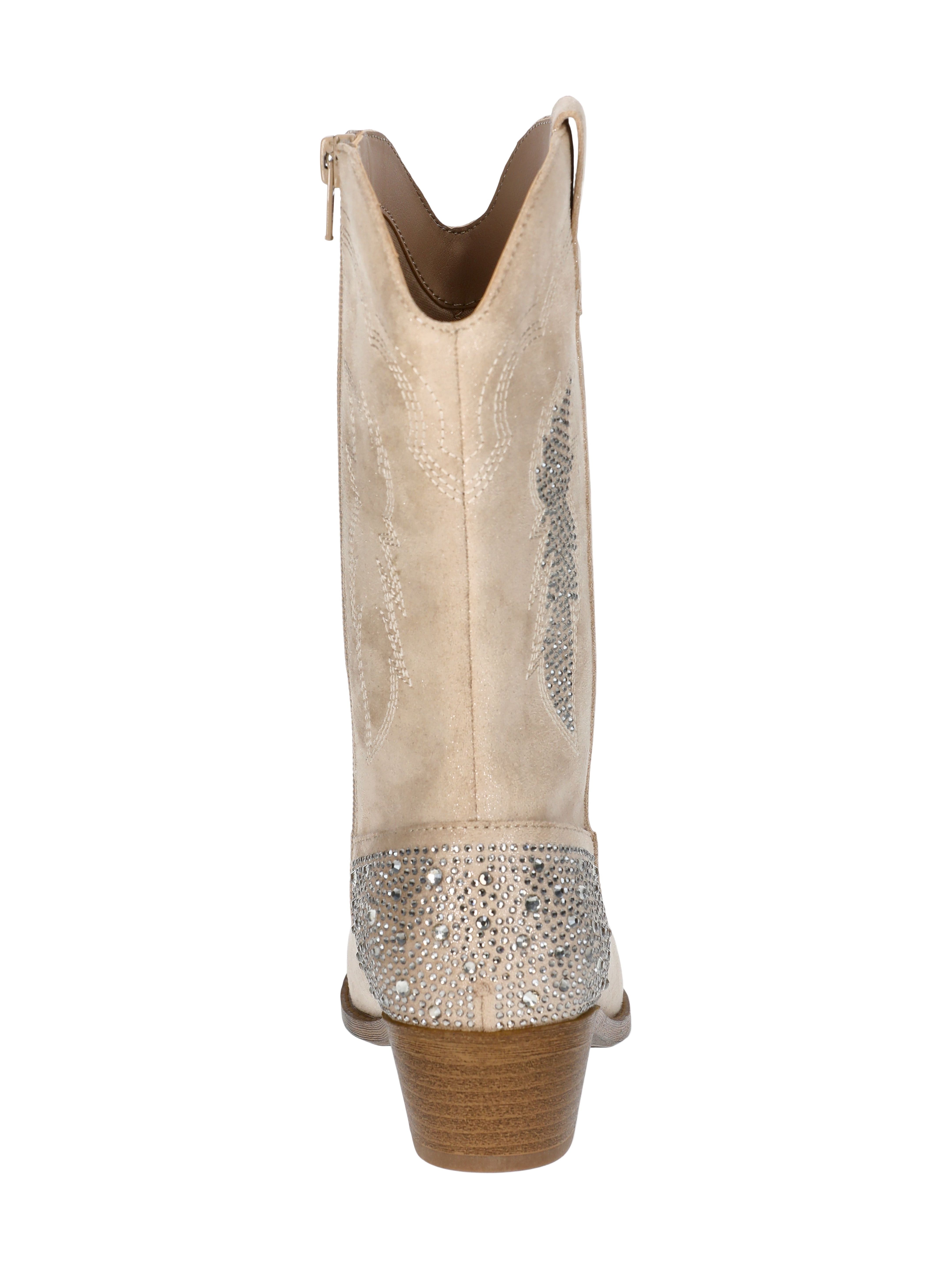 Madden NYC Little Girls and Big Girls Tall Rhinestone Cowgirl Boots