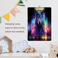 thumbnail image 6 of Acrylic Clipboards with Low Profile Clip, A4 Standard Size 9" x 12.5" File Holder for Writing Drawing, Clip Boards for Doctors Offices, Aurora Borealis Wolf 2 Gifts, 6 of 7