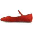 thumbnail image 3 of Journee Womens Carrie Buckle Square Toe Mary Jane Dress Flats, Widths Available, 3 of 9