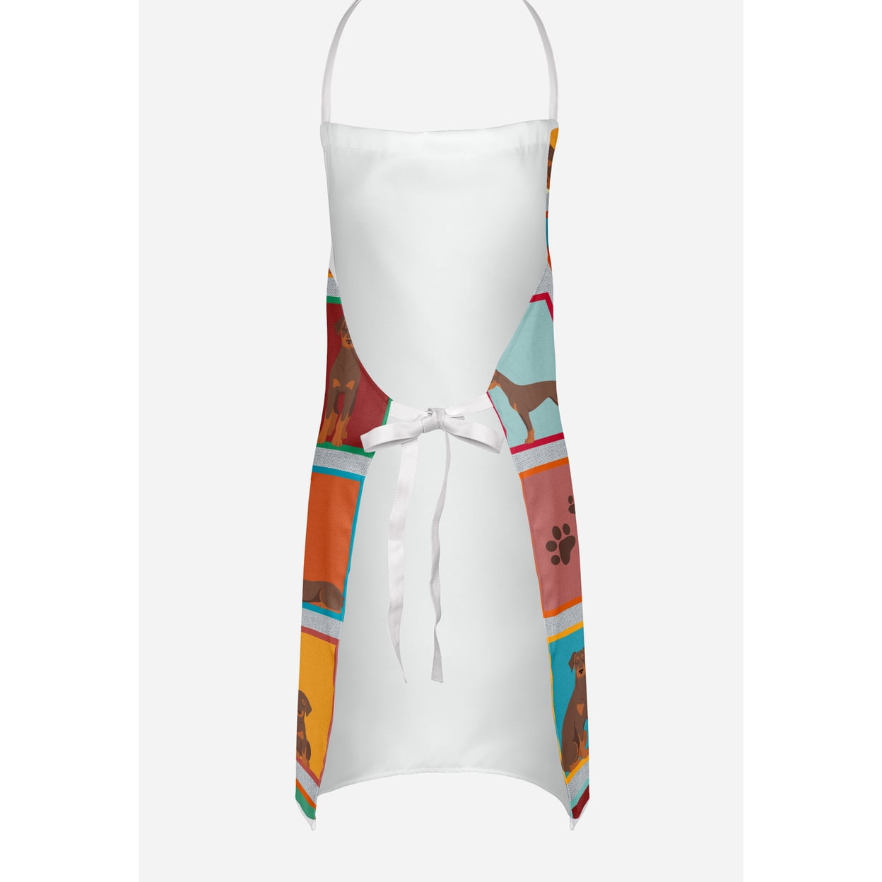 Lots of Red Doberman Pinscher Apron 27 in x 30 in