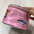 thumbnail image 4 of Cosmetic Bag, Makeup Organizer, Cute Sardine Canned Shape Cosmetic Pouch Cylinder Travel Storage Case, Small Nylon Leather Soft Durable Portable Accessories Holder, 4 of 5