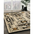 thumbnail image 3 of Ahgly Company Machine Washable Indoor Round Abstract Coffee Brown Area Rugs, 8' Round, 3 of 7