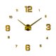thumbnail image 1 of Bewildely Nuevo estilo 2019 Reloj de pared 3D Metal fresco Número simple Etiqueta engomada del espejo DIY Reloj de pared silencioso moderno para la Decoración del hogar Oro Bewildely JJ24735-03B, 1 of 6