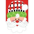 thumbnail image 1 of Happy Santa - Garden Size, Embroidered Applique Style, Double Sided Decorative Flag - Approx. 12 Inch X 17.98 Inch, 1 of 1
