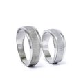 thumbnail image 2 of Matching 14K White Gold His Hers Wedding Ring Band Set, 2 of 2