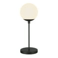 thumbnail image 3 of Evelyn&Zoe Theia 21" Tall Globe & Stem Table Lamp with Glass Shade in Blackened Bronze/Clear, 3 of 8