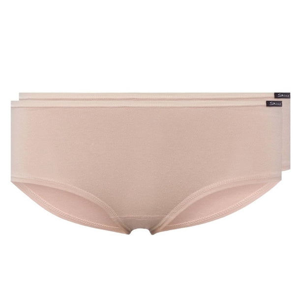 SKINY bragas de mujer, paquete de 2 - calzoncillos, pantalones, algodón estirado, básico Beige M (Medium)