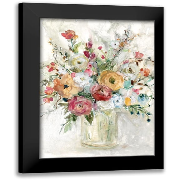Robinson, Carol 12x14 Black Modern Framed Museum Art Print Titled - Contemporary Bouquet