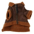 thumbnail image 1 of Dog Thicken Zipper Jacket,Dog Winter PU Leather Pet Clothes PU Leather Dog Clothes Smooth Operation, 1 of 9