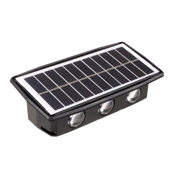 Lámpara de pared con lente convexa solar Lámpara bañadora de pared Lámpara de paisaje impermeable avanzada para el hogar Villa Patio Jardín Lámpara de pared superior e inferior