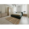 thumbnail image 5 of Ahgly Company Machine Washable Indoor Square Transitional Bakers Brown Area Rugs, 5' Square, 5 of 7